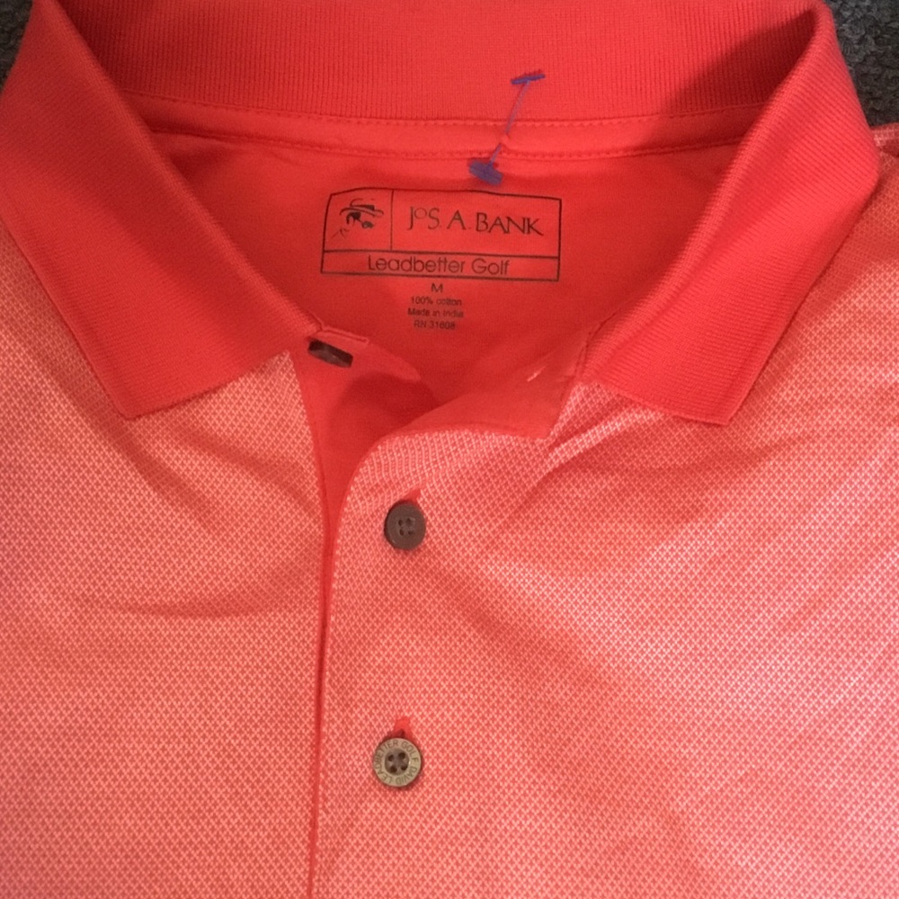 Jos. A. Bank Vibrant Coral Polo Shirt - Picture 5 of 5